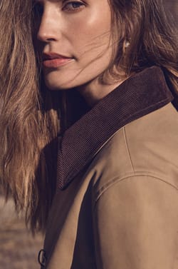 DANAE long cotton trench coat;${refinementColor}