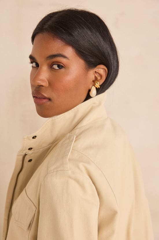 Veste &agrave; manches longues en coton CLAIRE;${refinementColor}