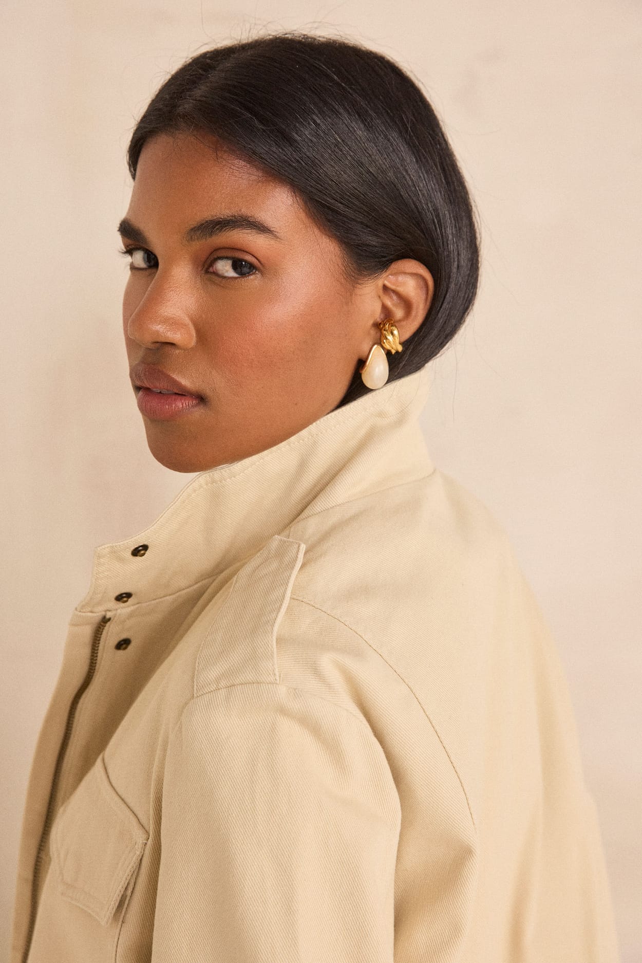 Veste à manches longues en coton CLAIRE;${refinementColor}