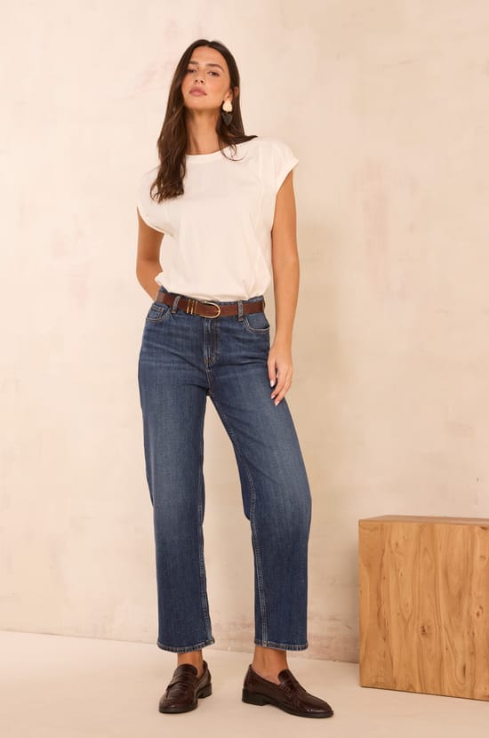Jean straight and cropped RUDY;${refinementColor}