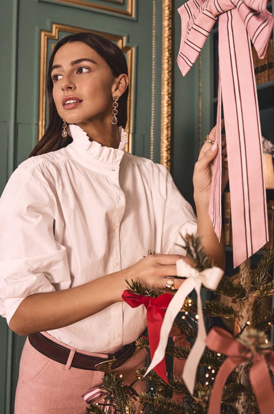 SIA blouse in 100% katoen;${refinementColor}