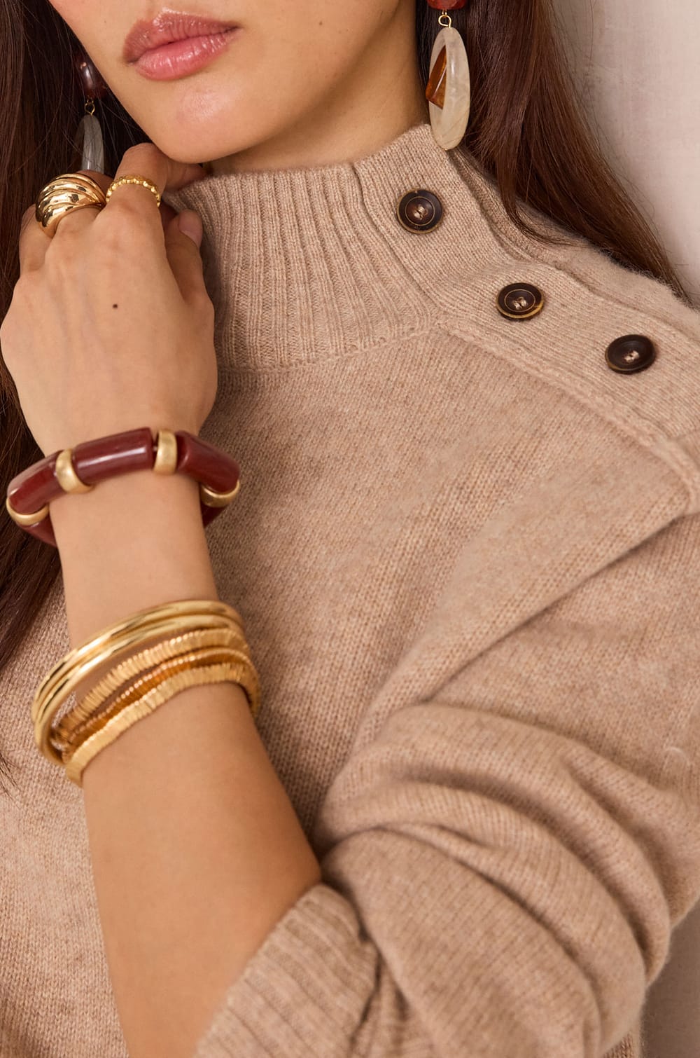 Pull col montant en 100% cachemire 4 fils BRADLEY;${refinementColor}