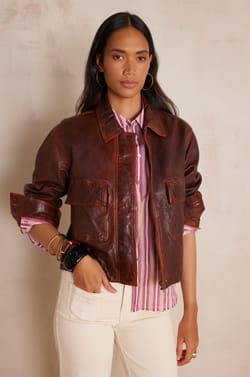 COCO leather jacket;${refinementColor}