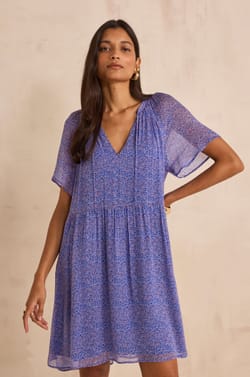 Short printed dress BANDANA;${refinementColor}