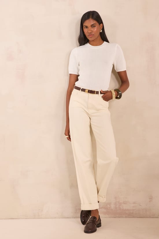 Loose cotton mix Jean AGATHE;${refinementColor}