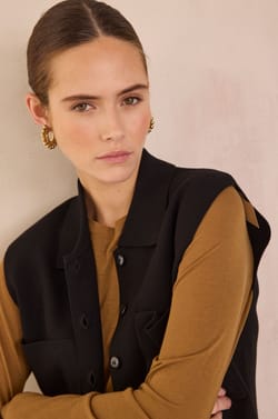 PETRA Sleeveless Cardigan;${refinementColor}