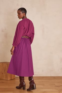 BRUNE cotton skirt;${refinementColor}