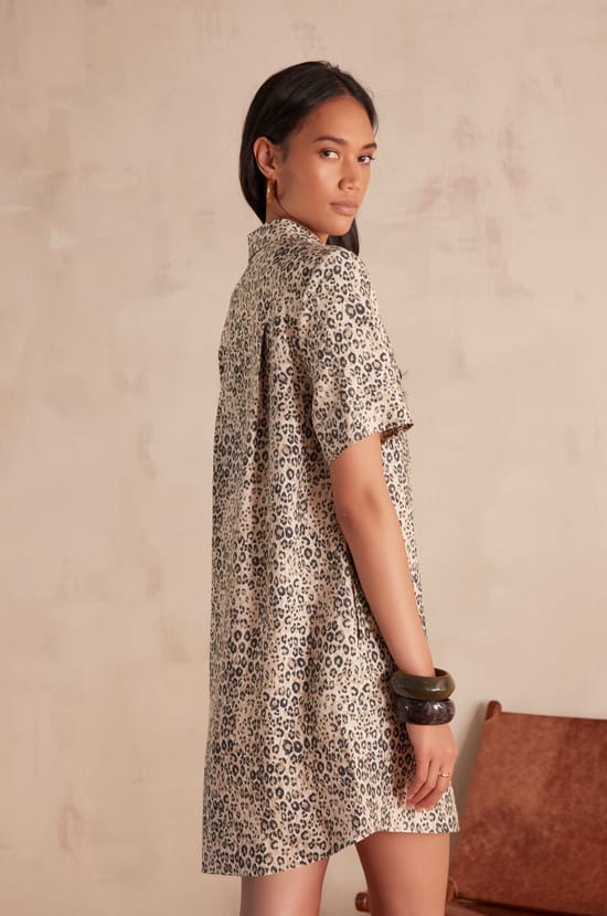 ROSEMARY printed shirt dress;${refinementColor}