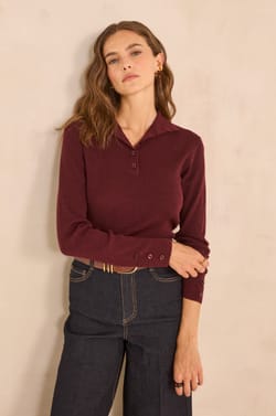 ASHLEY ribbed knit top;${refinementColor}
