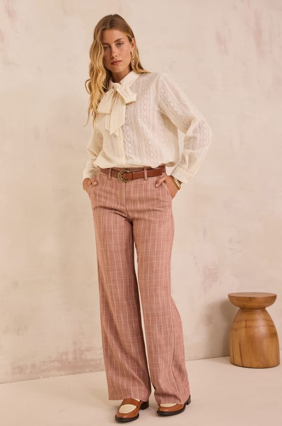 FERGUSON wide striped trousers;${refinementColor}