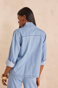 DENISE long-sleeve cotton blouse;${refinementColor}