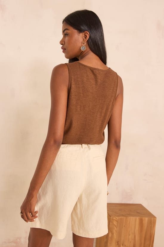D&eacute;bardeur en coton et chanvre LOVE;${refinementColor}