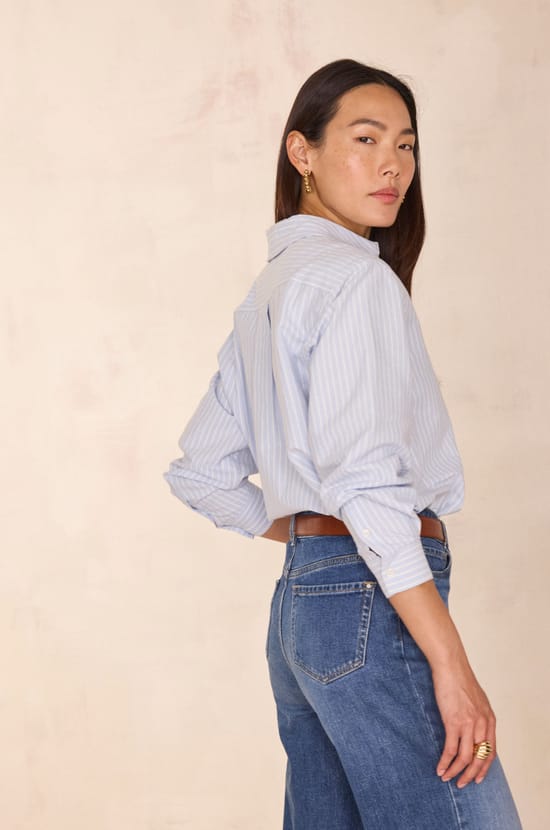 100% cotton striped shirt THOMAS;${refinementColor}