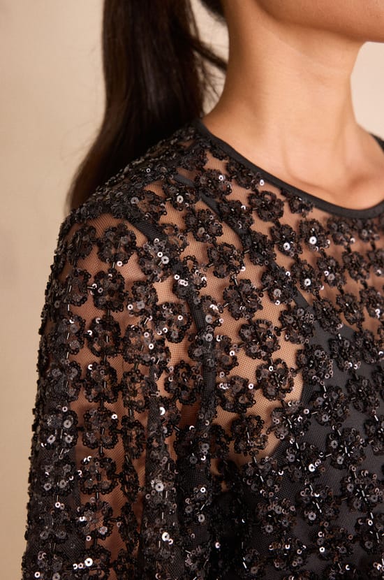 BLING cropped Top with rhinestones;${refinementColor}