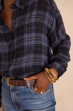 SONGE checked blouse;${refinementColor}