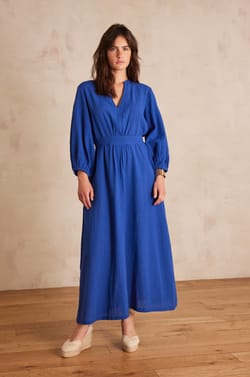Long MIRANA cotton dress;${refinementColor}