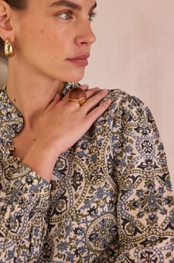 Arabesque print DELICE blouse;${refinementColor}