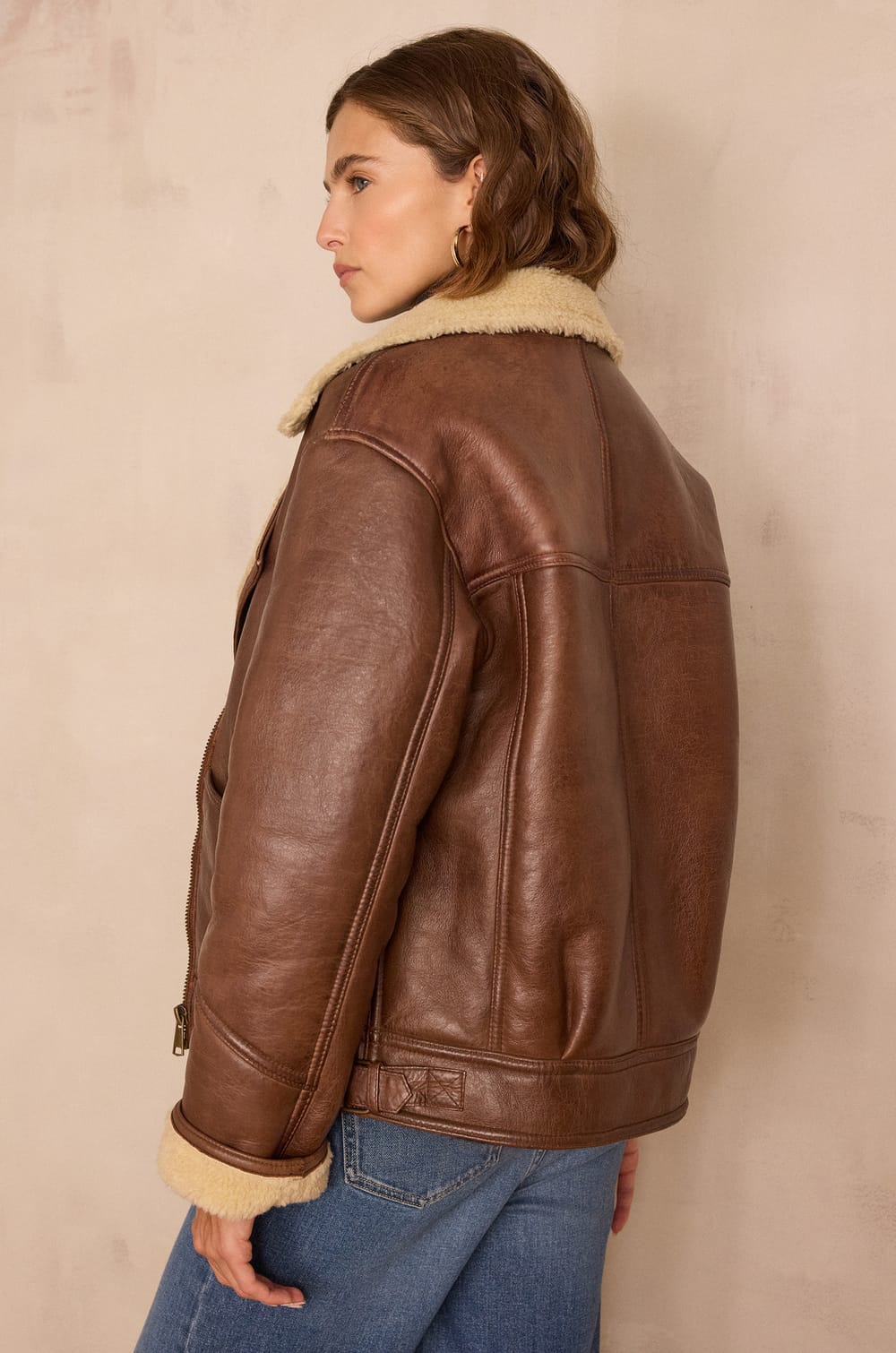Manteau FOLIO en cuir;${refinementColor}