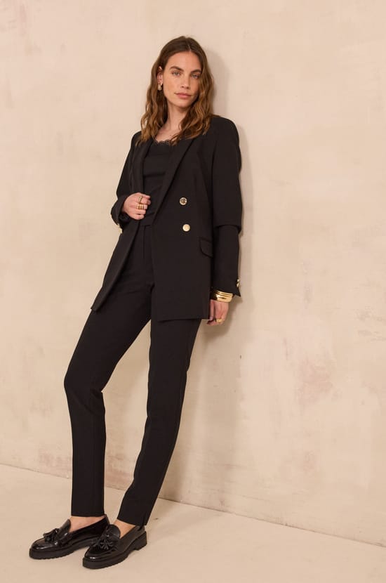 LARA chinos trousers;${refinementColor}