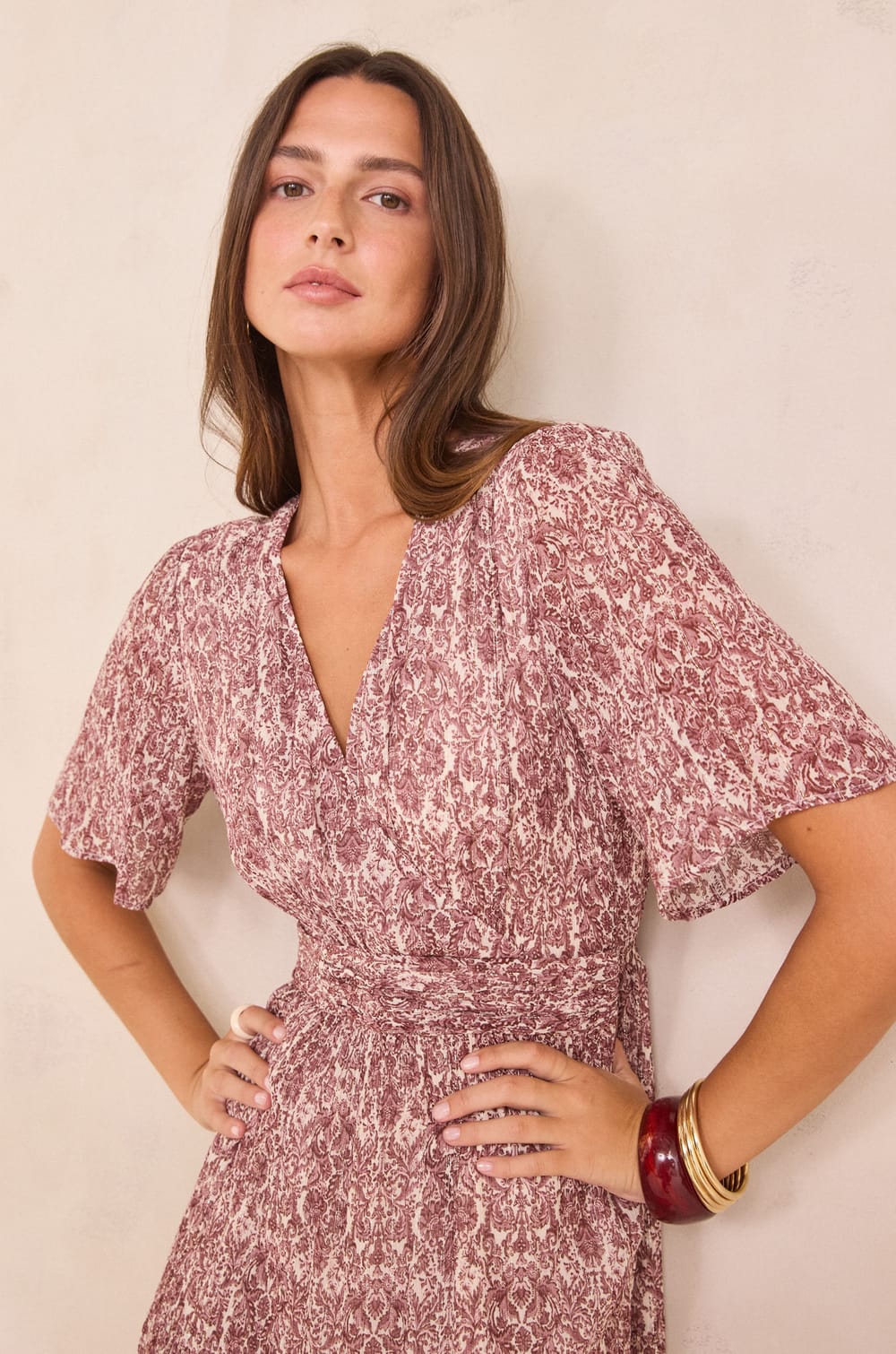 LOUMIA wrap long dress;${refinementColor}