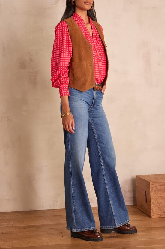 Jean large SANDY en denim;${refinementColor}