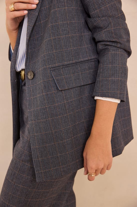 Prince of Wales patterned blazer NELIA;${refinementColor}