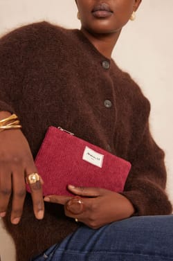 Pochette en velours côtelé GEORGIA;${refinementColor}
