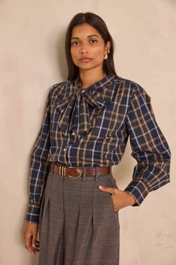 Long sleeve cotton blouse MANDY;${refinementColor}