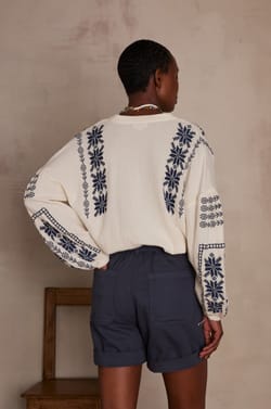 PERFECT Bluse aus Baumwolle mit Stickereien;${refinementColor}