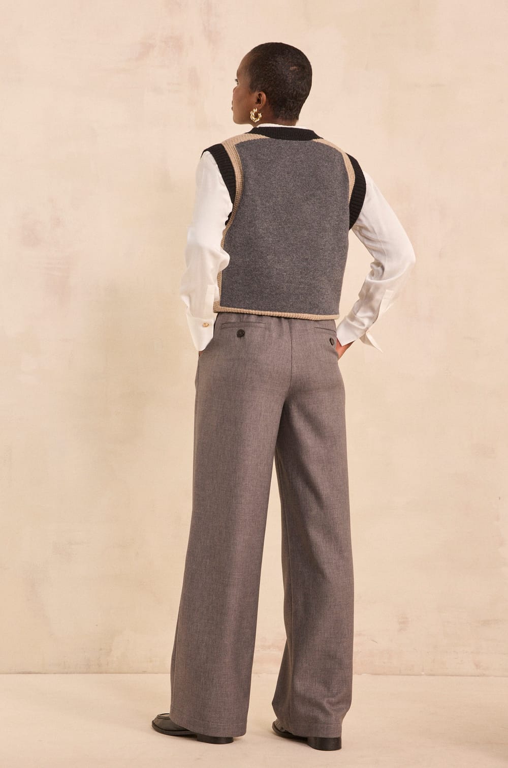BERNIE striped wide trousers;${refinementColor}