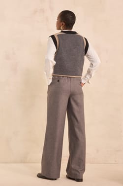BERNIE striped wide trousers;${refinementColor}