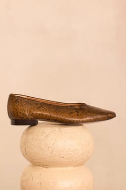 Ballerines plates en cuir MONA;${refinementColor}
