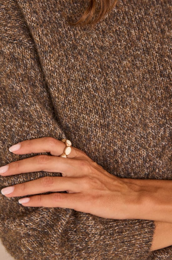 ASTRID mixed alpaca and wool turtleneck sweater;${refinementColor}