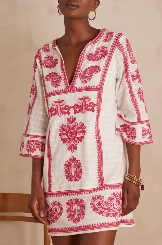 Robe MARGUERITE en coton brod&eacute;;${refinementColor}