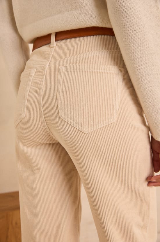 Loose cotton corduroy pants AGATHE;${refinementColor}