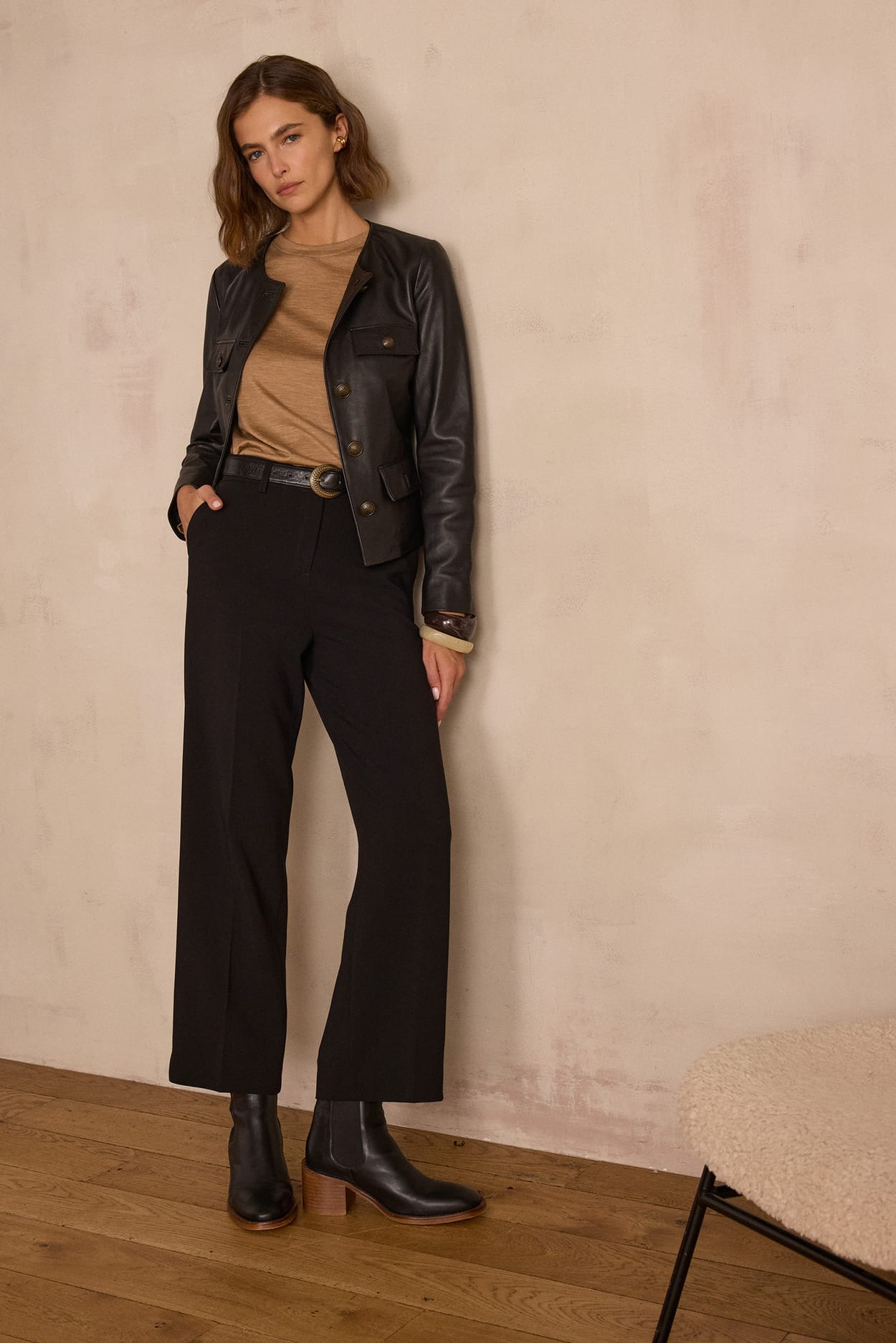 FAUSTINE T-shirt in 100% wool;${refinementColor}