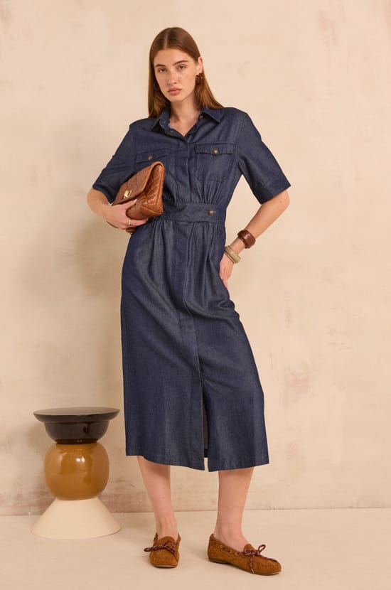 Straight Denim Dress PRALINE;${refinementColor}