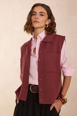 PETRA Sleeveless Cardigan;${refinementColor}