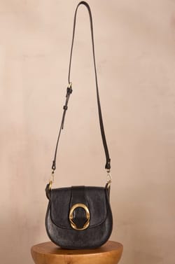 Black bovine leather bag VALENTIN;${refinementColor}