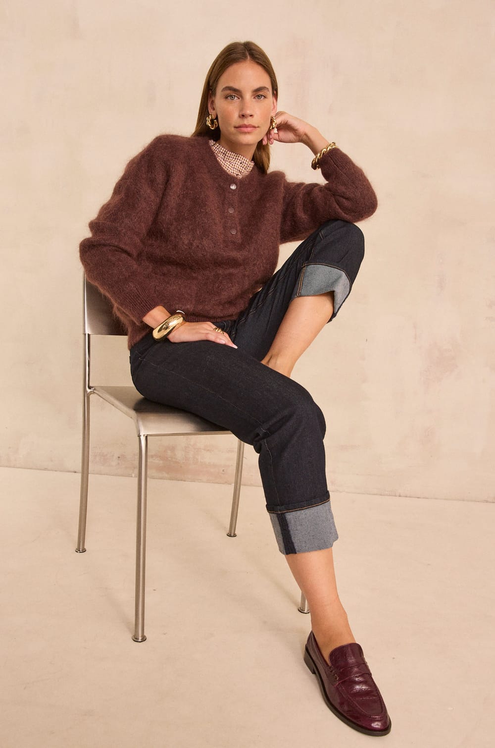 MYOSOTIS long-sleeve blouse;${refinementColor}