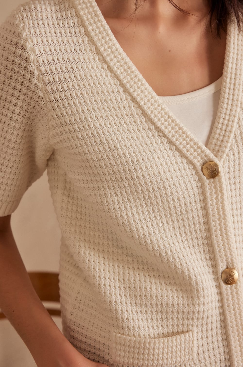 Gilet SALOME en coton;${refinementColor}