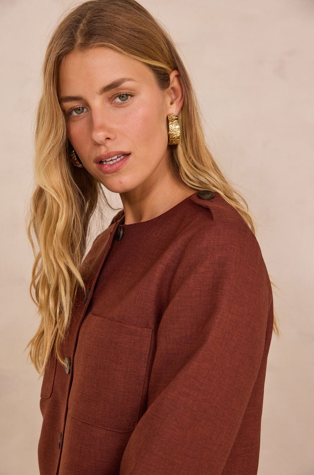 VIRGILE structured short jacket;${refinementColor}