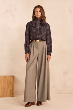 DENISE checkered blouse;${refinementColor}