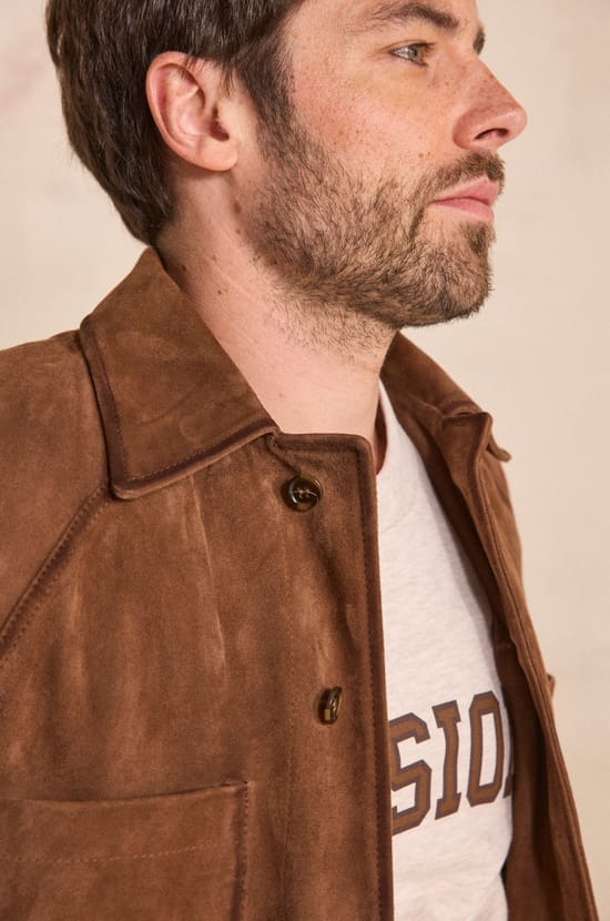 Unisex long-sleeve suede jacket SUBTIL;${refinementColor}