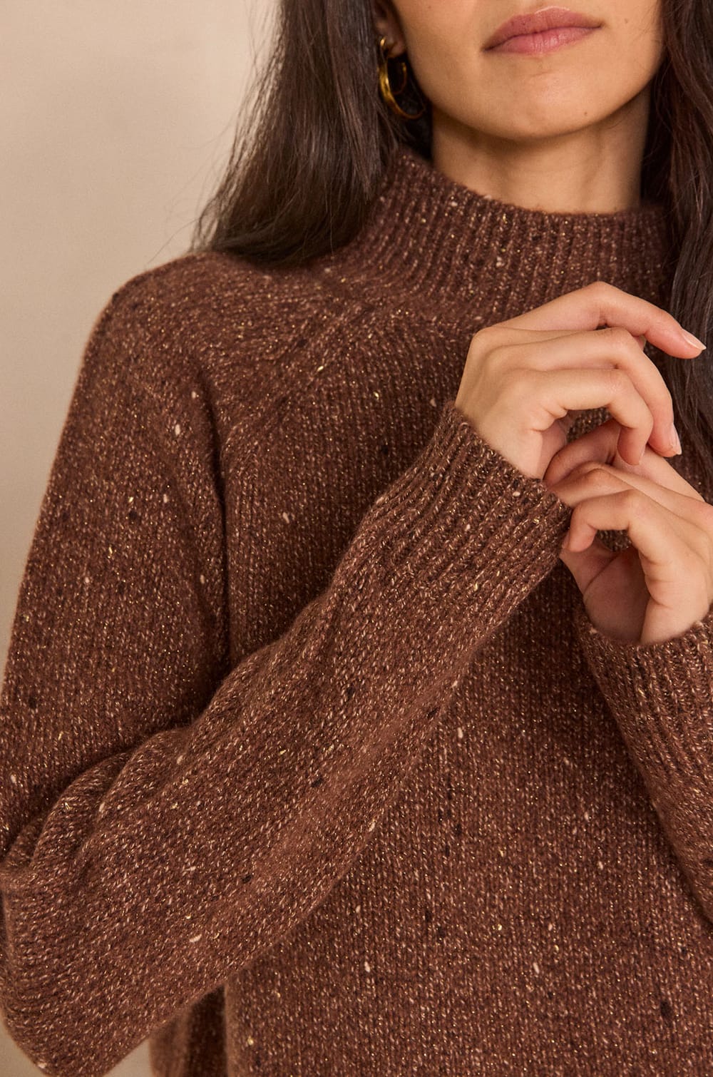 ADAMO mixed wool and cashmere sweater;${refinementColor}