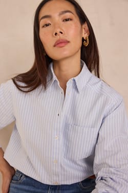 100% cotton striped shirt THOMAS;${refinementColor}