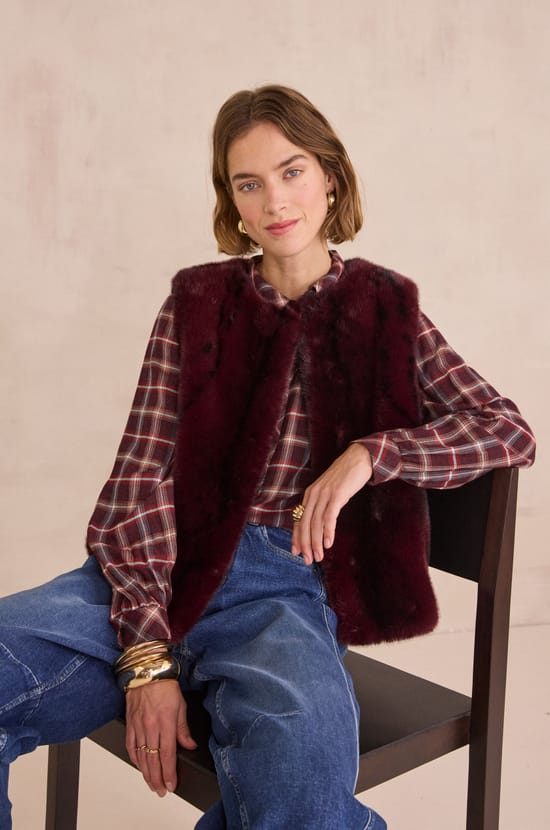 Chemise &agrave; carreaux BABYLON;${refinementColor}