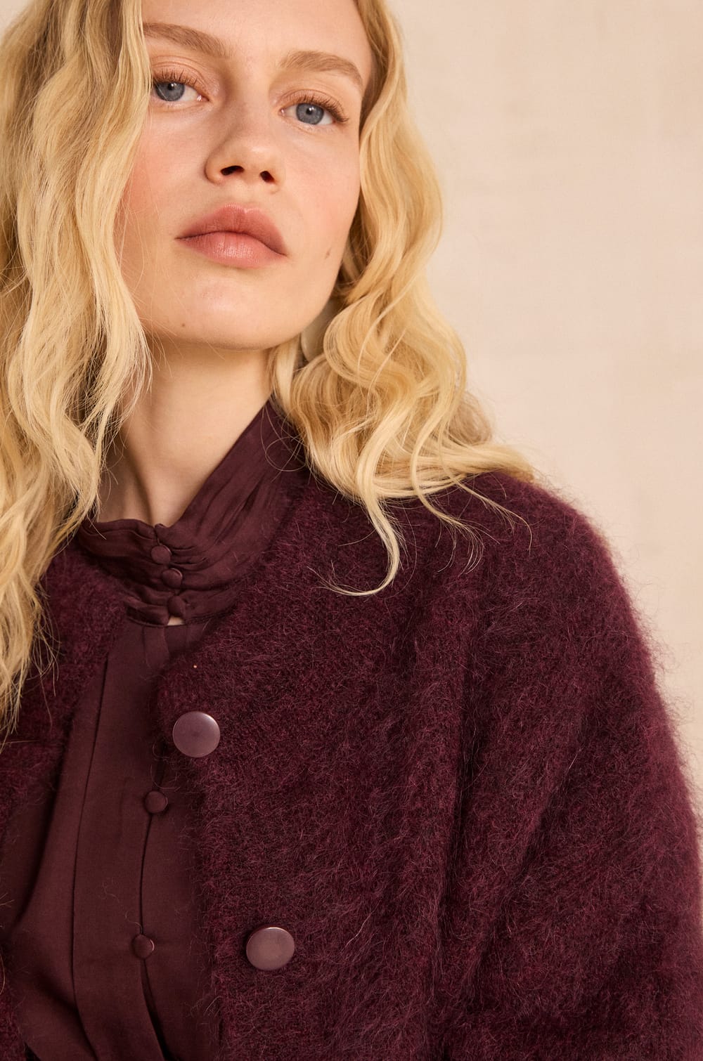 AIMEE sleeveless mohair blend sweater;${refinementColor}