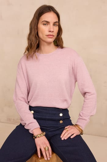 Fine long-sleeved cashmere sweater PRINCE;${refinementColor}
