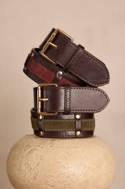 LEONARD leather belt;${refinementColor}